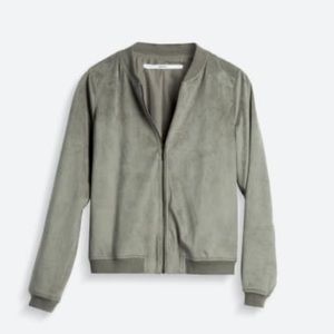 Kensie Faux Suede Bomber Jacket